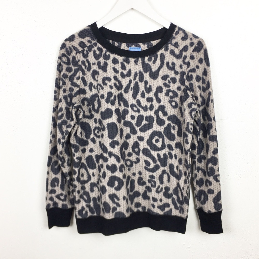 Simply Vera Wang Size XS Leopard Cozy Sweater